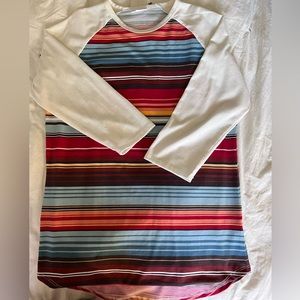 LulaRoe small baseball style shirt